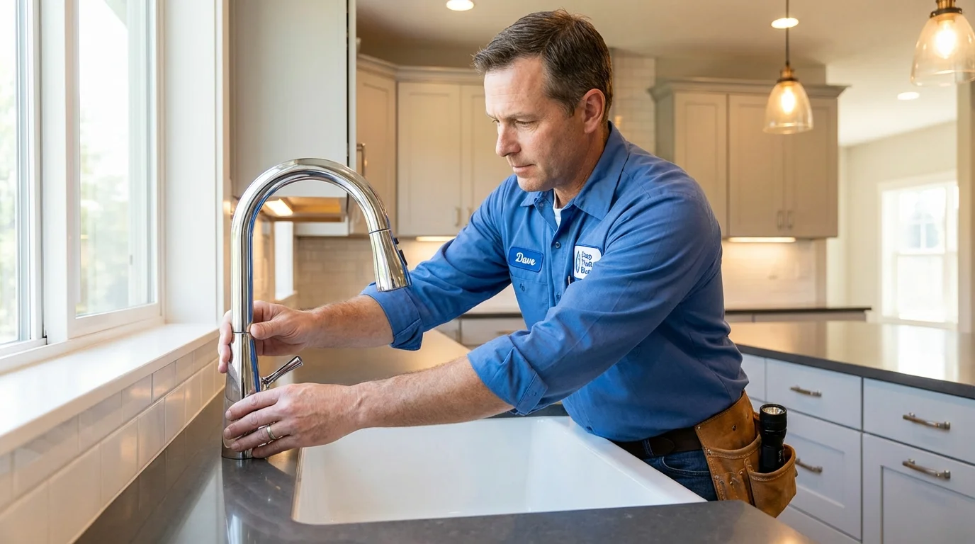 Kitchen faucet installation by Johns Plumbing LLC in Howard